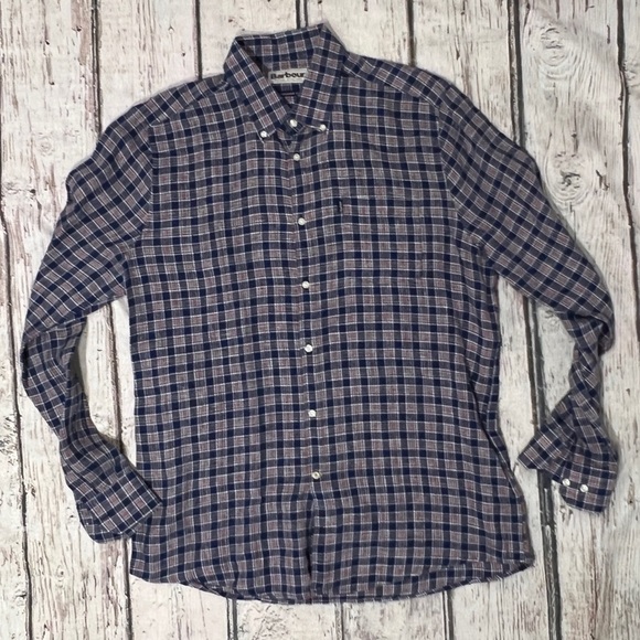 Barbour Tailor Plaid Mens Plaid Mens Hiking Button Down Long Sleeve Shirt - Picture 1 of 5